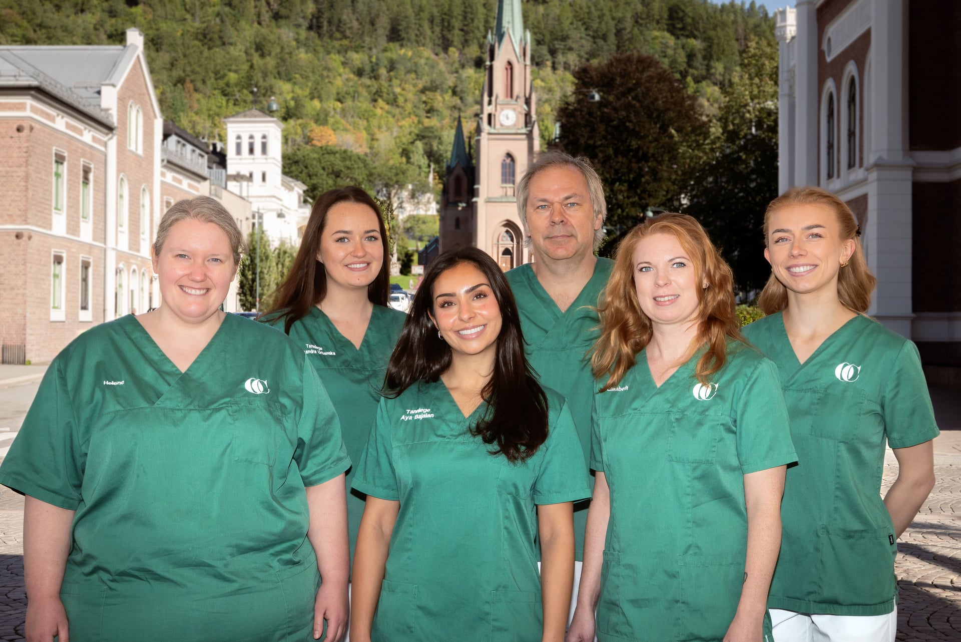 Teamet på OC Torget Tannlegesenter i Drammen på Bragernes torg